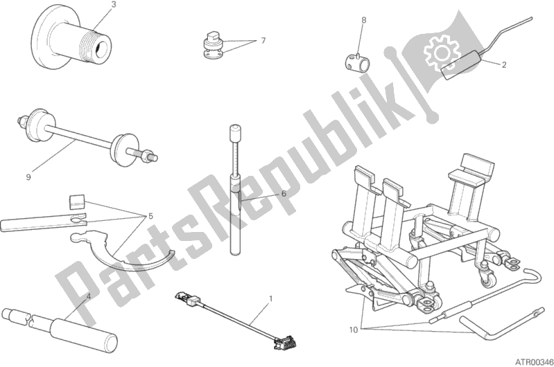 All parts for the Workshop Service Tools, Frame of the Ducati Diavel Xdiavel Thailand 1260 2017